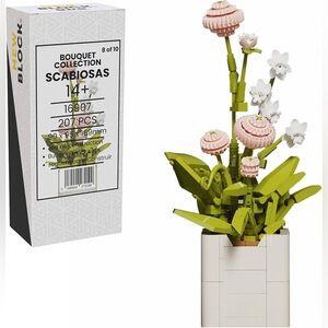 Balody Bouquet Collection Scabiosas Faux Floral Accent in Pink & Green LEGO set